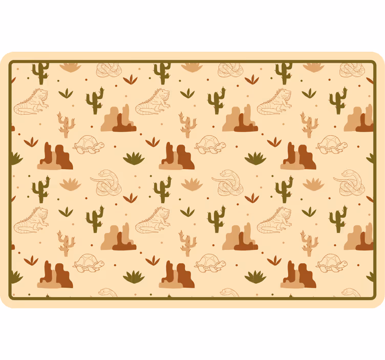 Toile fenêtre chambre enfant animaux sauvages du désert - TenStickers