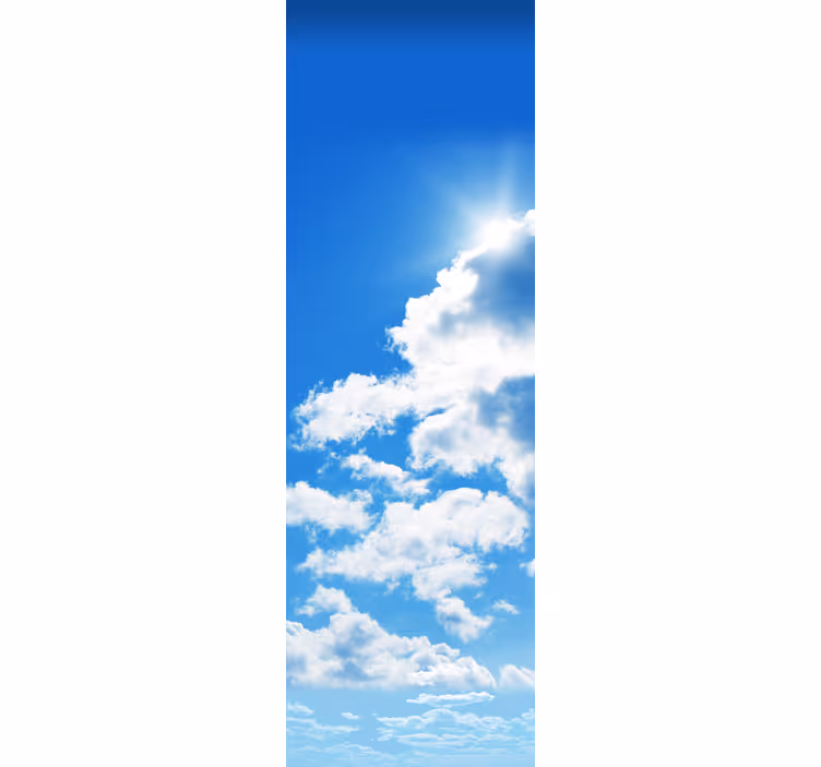Toile fenêtre cuisine nuages décoratifs réfrigérateur - TenStickers