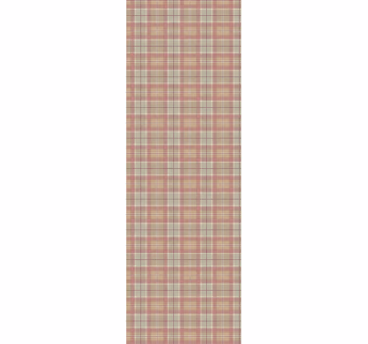 Toile fenêtre cuisine vinyle frigo texture tartan - TenStickers