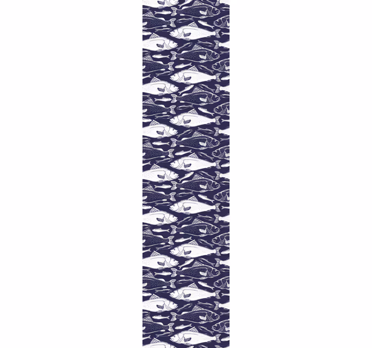 Toile fenêtre cuisine poissons sous-marins frigo - TenStickers