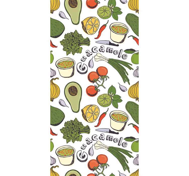 Toile fenêtre cuisine décorative fruits mexicains - TenStickers