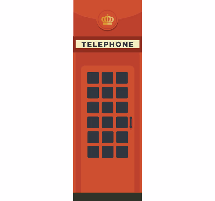Toile fenêtre cuisine cabine téléphonique rouge uk - TenStickers