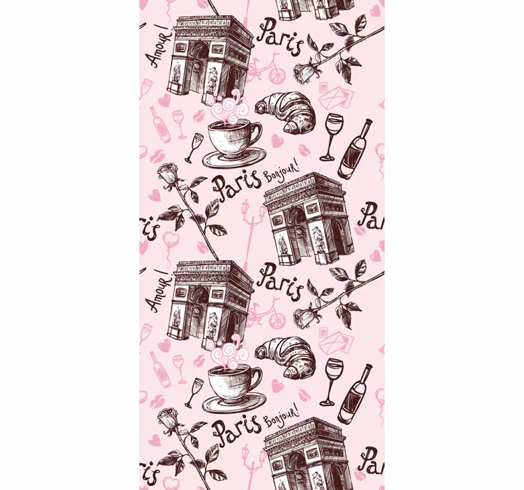 Toile fenêtre cuisine paris romantique - TenStickers
