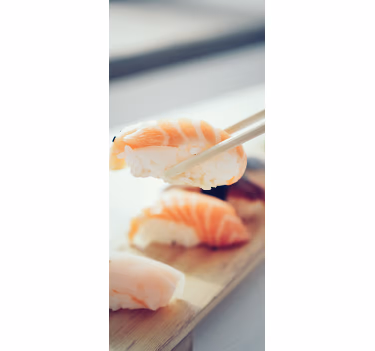Toile fenêtre cuisine sushi - TenStickers