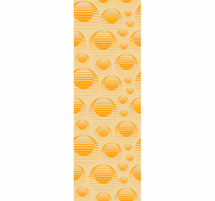 Toile fenêtre cuisine dessin rétro soleil réfrigérateur - TenStickers