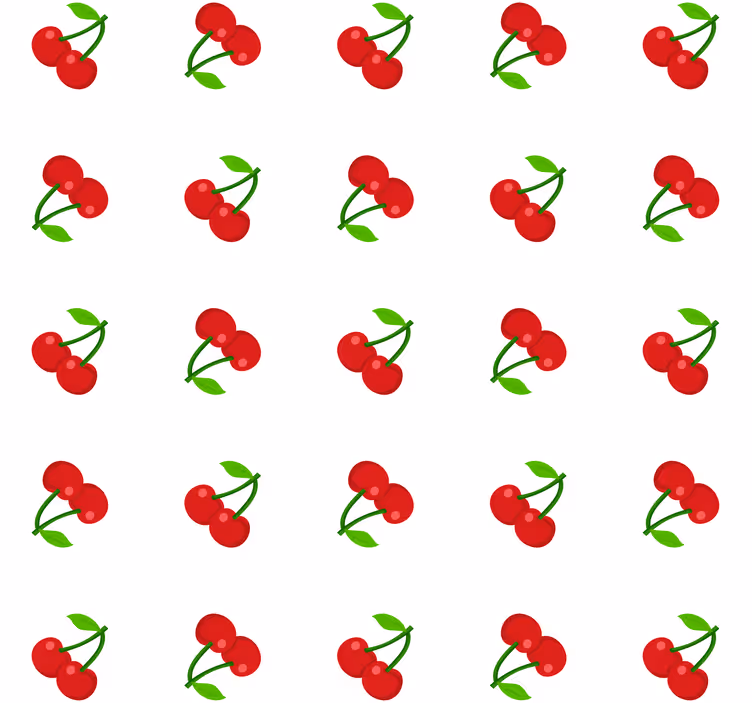 Toile fenêtre cuisine confettis de cerise - TenStickers