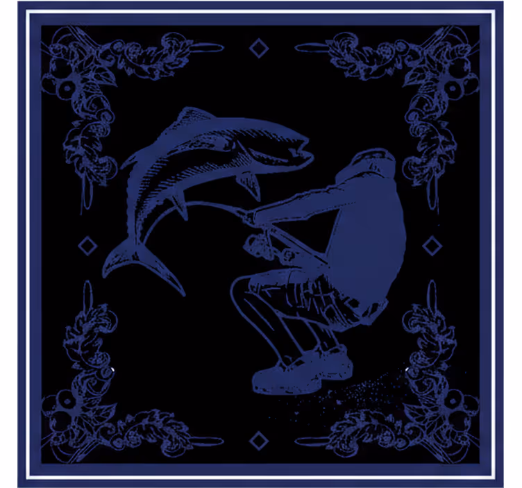 Toile fenêtre cuisine pêcheur - TenStickers