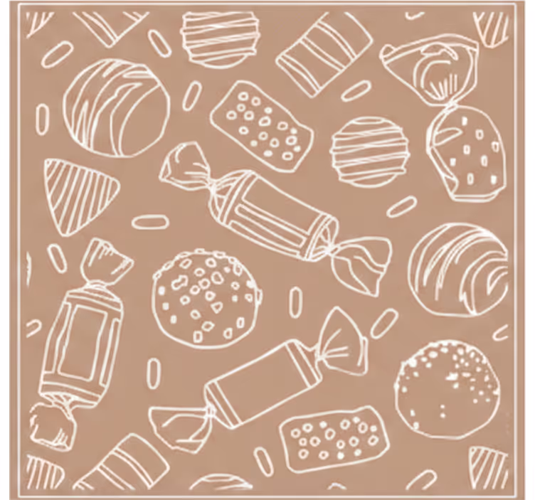 Toile fenêtre cuisine caramelos azulejos - TenStickers