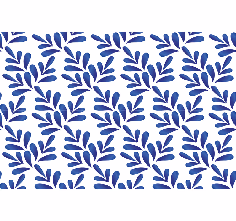 Toile fenêtre bleu porcelaine bleue - TenStickers