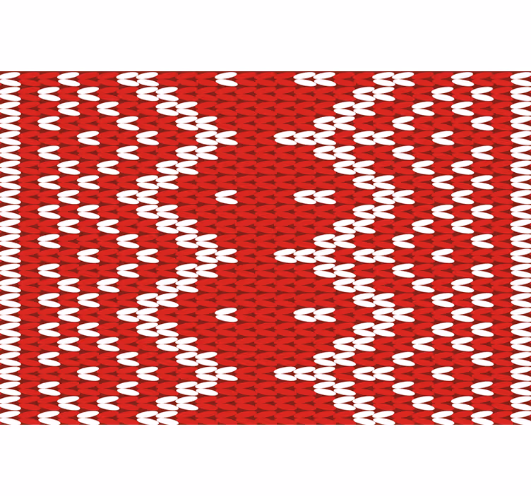 Toile fenêtre rouge motif de noël traditionnel - TenStickers