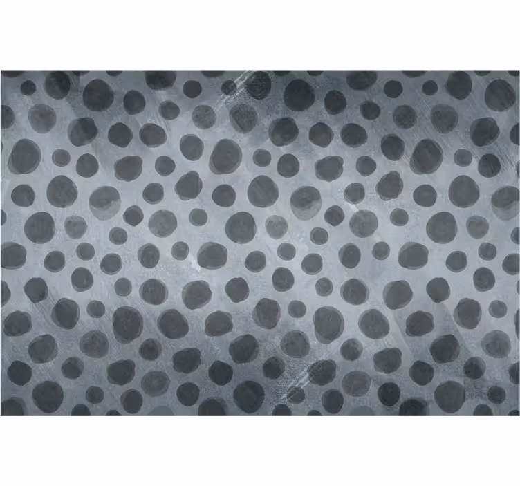 Toile noire fenêtre cercles tons gris - TenStickers