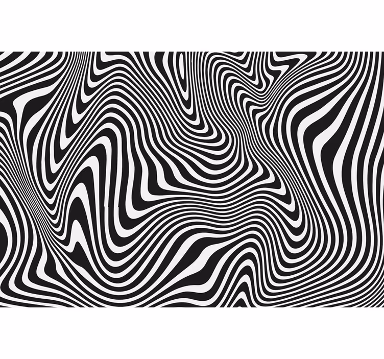 Toile noire fenêtre effet 3d zèbre - TenStickers