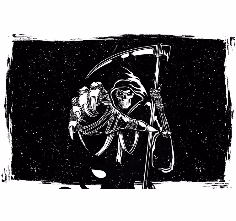 Toile noire fenêtre silhouette maléfique originale - TenStickers