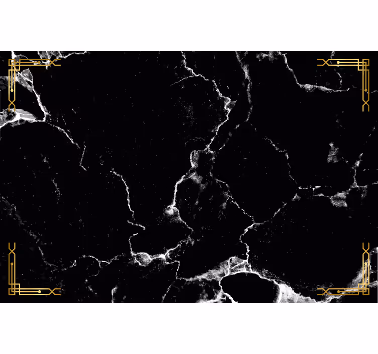 Toile noire fenêtre marbre noir - TenStickers