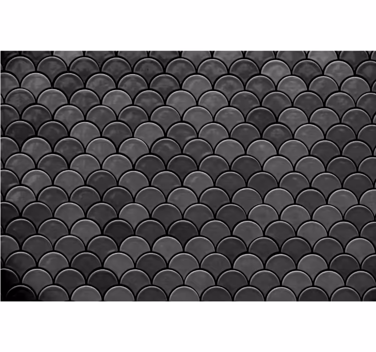 Toile noire fenêtre écailles noires - TenStickers