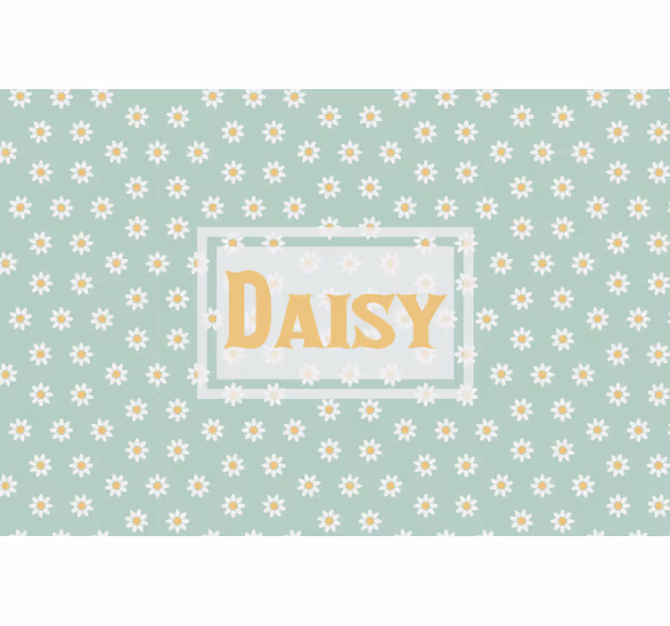 Toile fenêtre vert motif marguerites enfants - TenStickers