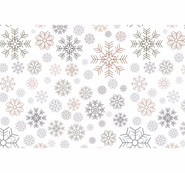 Toile fenêtre gris motifs flocons de neige - TenStickers