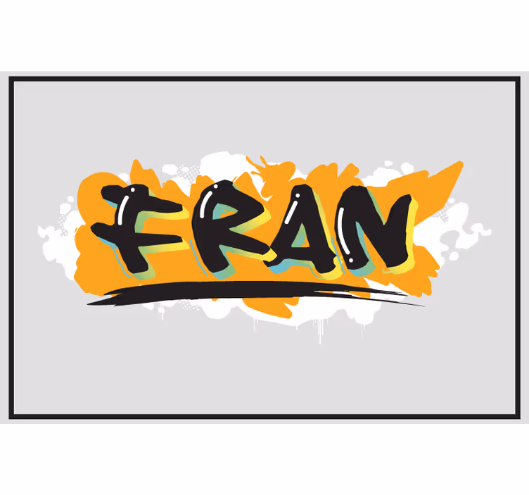 Toile fenêtre gris graffiti coloré style urbain - TenStickers