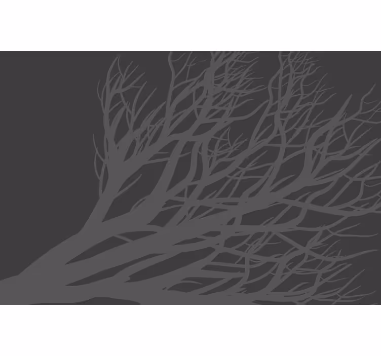 Toile fenêtre gris feuille grise élégante - TenStickers