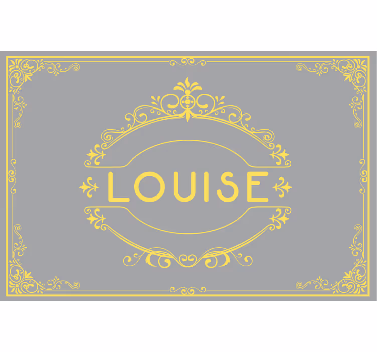 Toile fenêtre gris pantone avec nom - TenStickers
