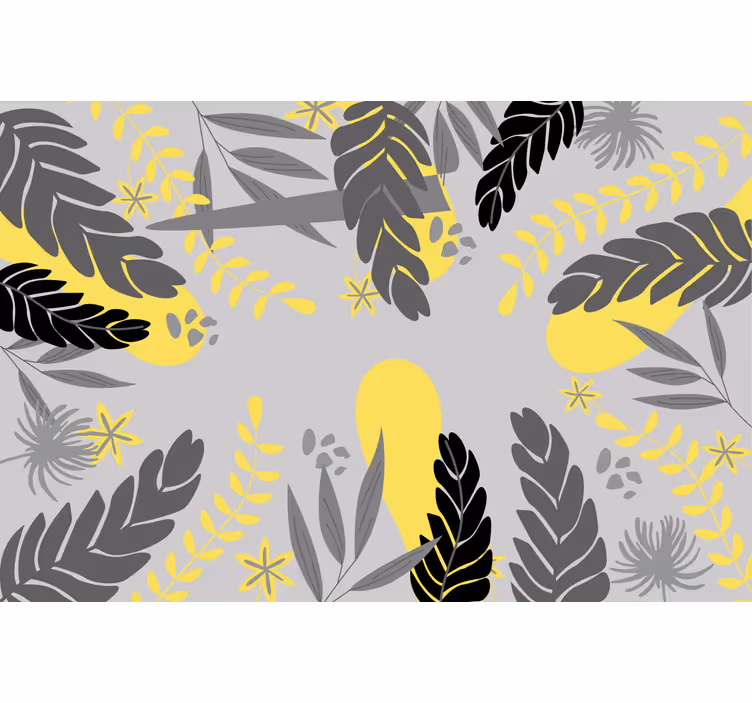 Toile fenêtre gris plantes pantone - TenStickers