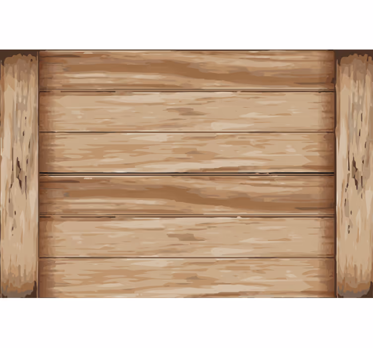 Toile fenêtre beige motif bois moderne - TenStickers