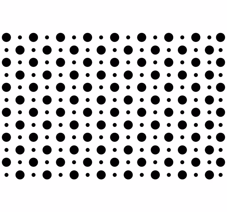 Toile noire fenêtre motif de pois simples - TenStickers