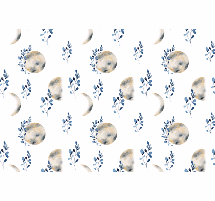 Toile noire fenêtre phases de lune imprimées - TenStickers