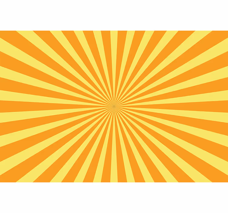Toile fenêtre orange coucher de soleil abstrait - TenStickers