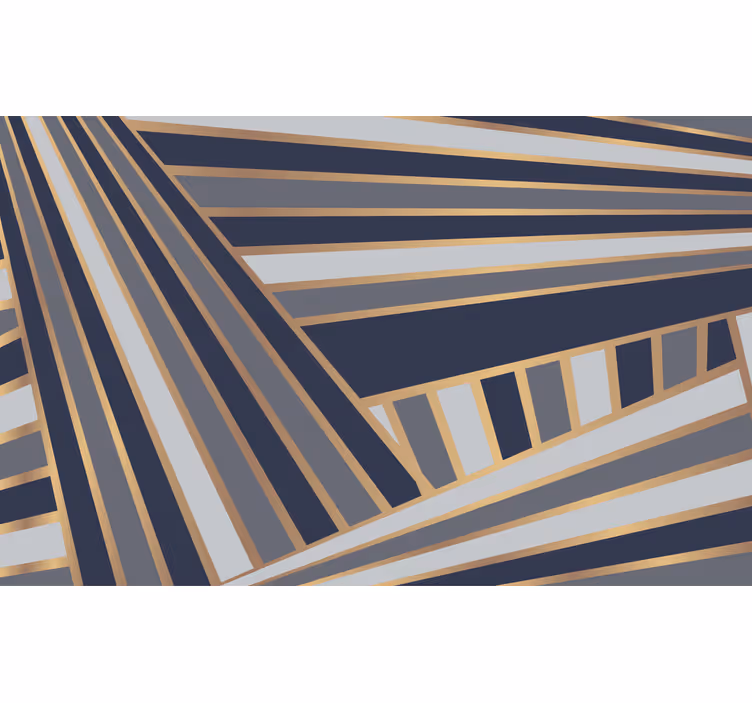 Toile fenêtre extérieur motif lignes contrastées gris - TenStickers