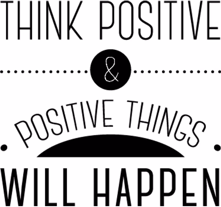 Toile fenêtre bureaux décorative pensez positif - TenStickers