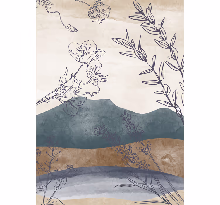 Toile fenêtre bureaux nature peinte - TenStickers