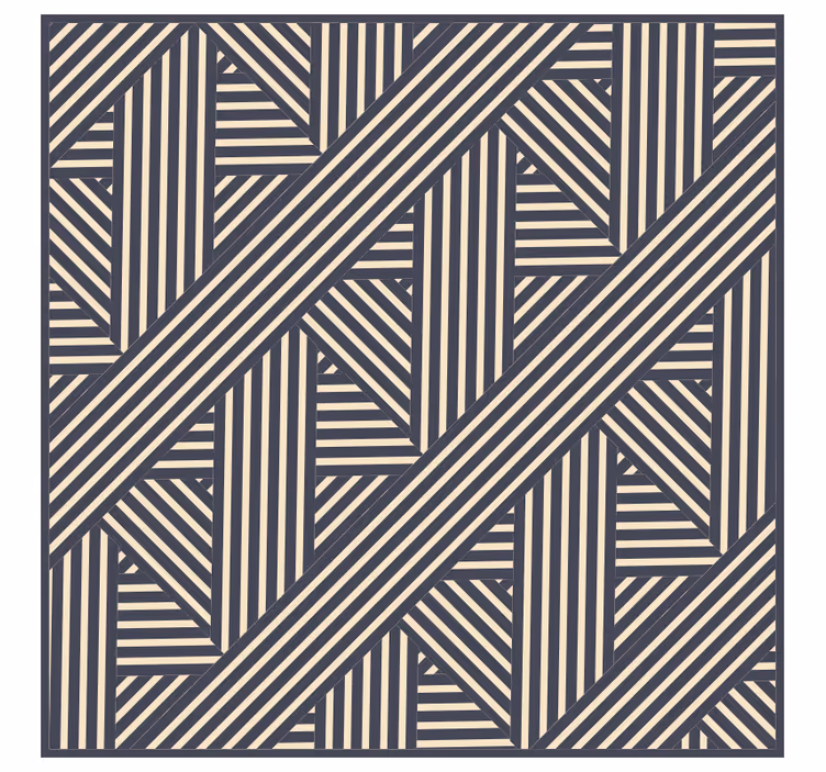 Toile fenêtre bureaux tapis vinyle rayé beige bleu - TenStickers