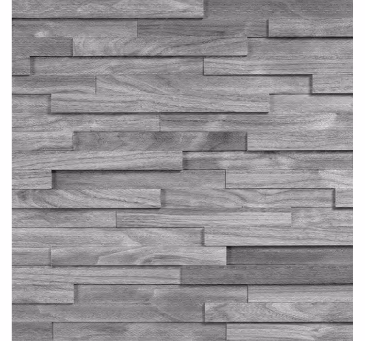 Toile fenêtre bureaux texture grandes planches bois - TenStickers