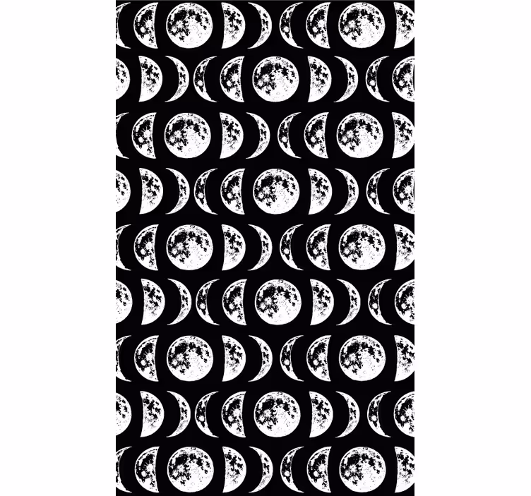 Toile fenêtre bureaux visages de lune - TenStickers