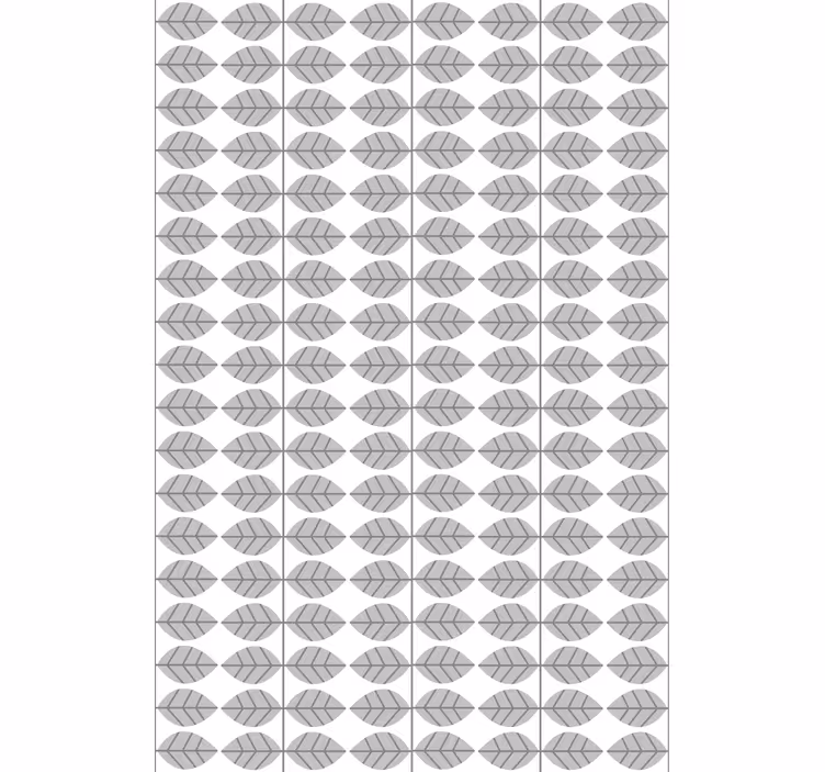 Toile fenêtre salon motif feuilles brookes gris - TenStickers
