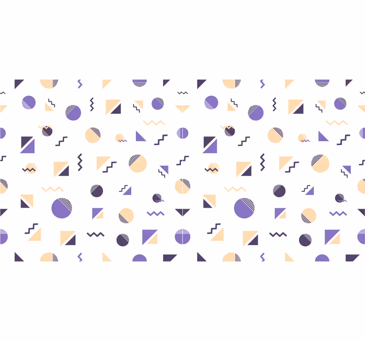 Toile fenêtre chambre formes géométriques colorées - TenStickers