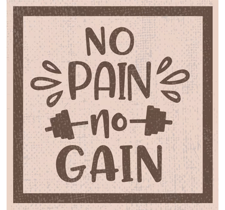 Toile fenêtre chambre pas de douleur pas de gain - TenStickers