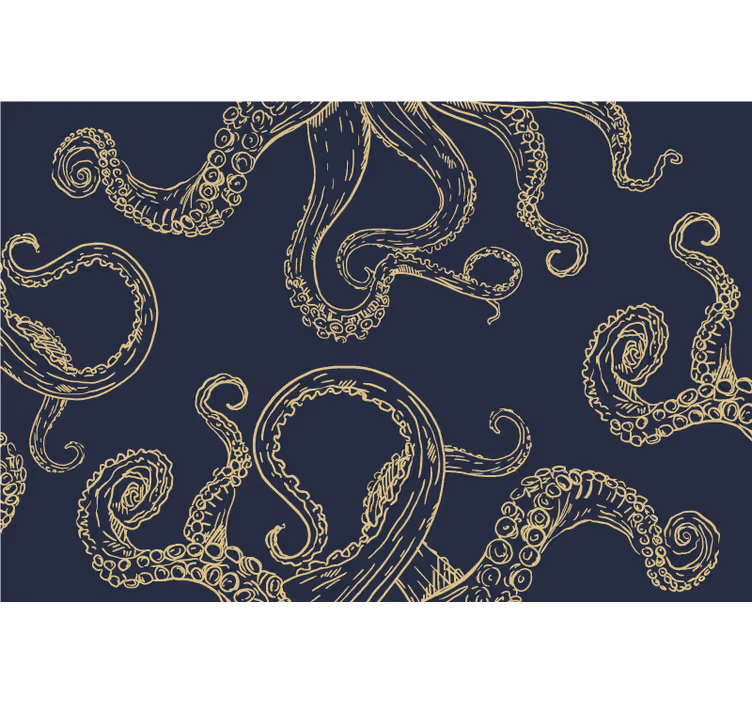 Toile fenêtre chambre pieuvres tentacules - TenStickers