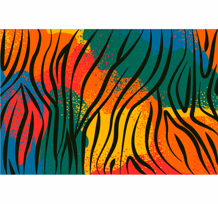 Toile fenêtre chambre motif animal africain - TenStickers