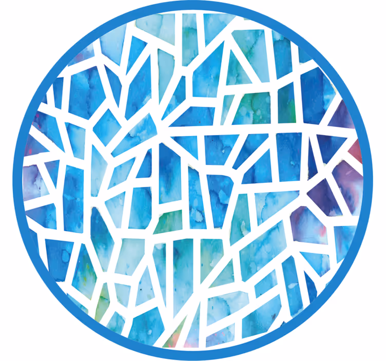 Toile fenêtre chambre design mosaïque - TenStickers