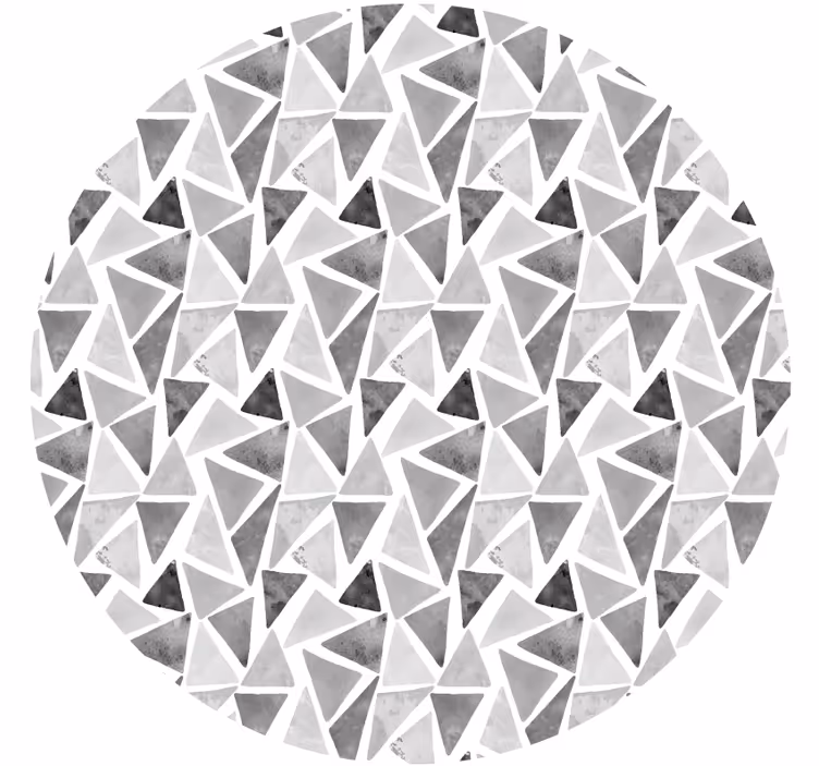 Toile fenêtre chambre triangles gris - TenStickers