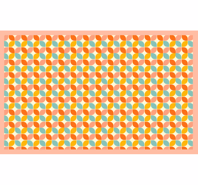 Toile fenêtre chambre carrés multicolores - TenStickers