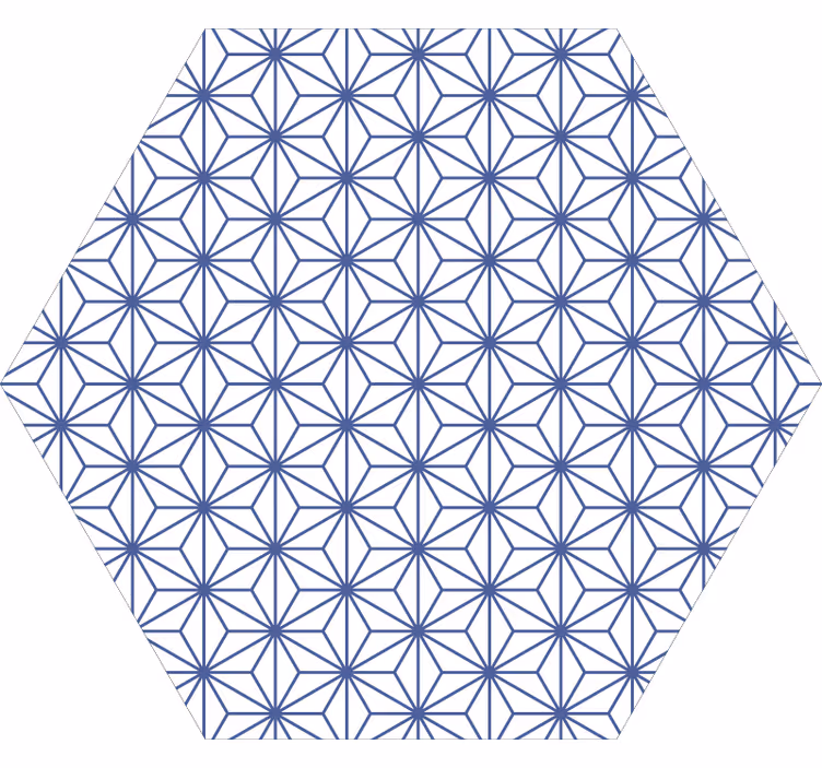 Toile fenêtre chambre carreaux étoiles bleues - TenStickers