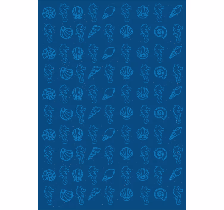Toile fenêtre chambre coquillages et hippocampes - TenStickers