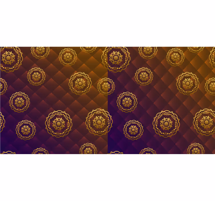 Toile fenêtre chambre mandala élégant multicolore - TenStickers