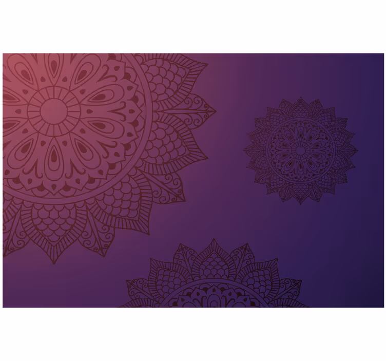 Toile fenêtre chambre mandala lumineux bleu et clair - TenStickers