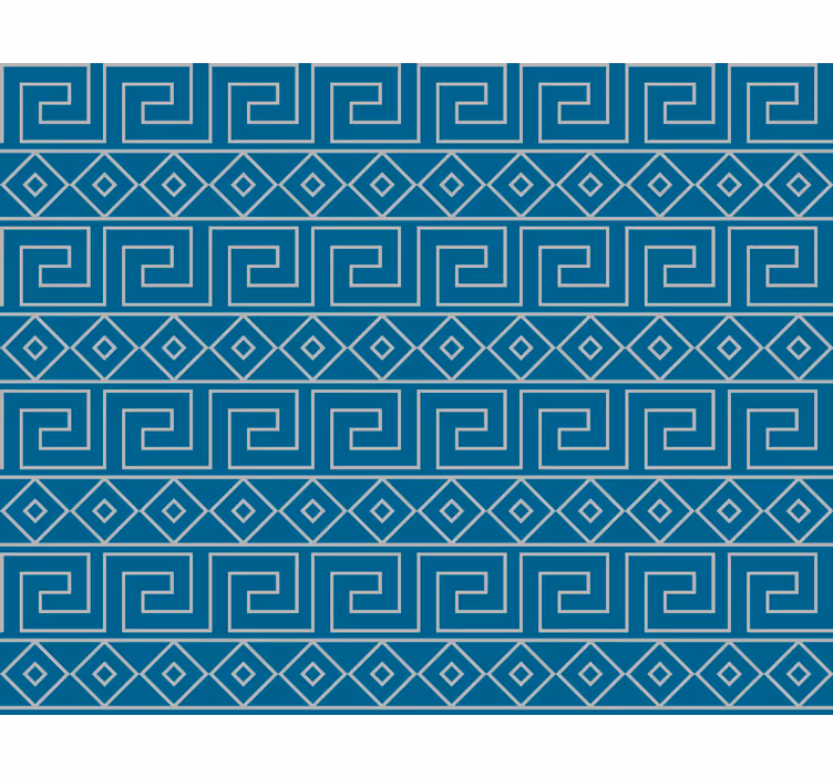 Toile fenêtre chambre motif clé grecque - TenStickers