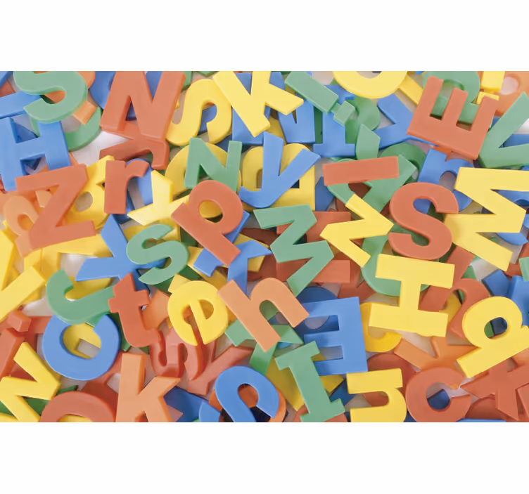 Toile fenêtre chambre enfant surface de jeu alphabet coloré - TenStickers
