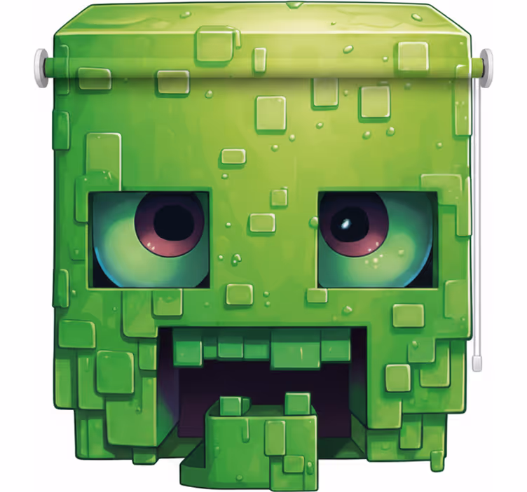 Toile fenêtre chambre enfant personnage pixel effrayant - TenStickers